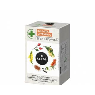 LEROS IMUNITA VITAMÍN C, ŠÍPKA & RAKYTNÍK bylinný čaj, nálevové vrecúška 20x2 g (40 g)