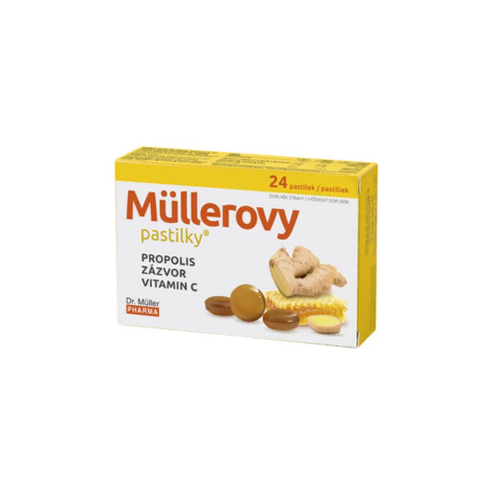DR. MÜLLER DR. MÜLLER Pastilky propolis, zázvor, vitamín C 24 kusov