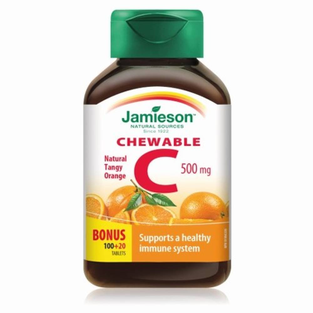Jamieson JAMIESON Vitamín C 500 mg s príchuťou pomaranč 120 tabliet