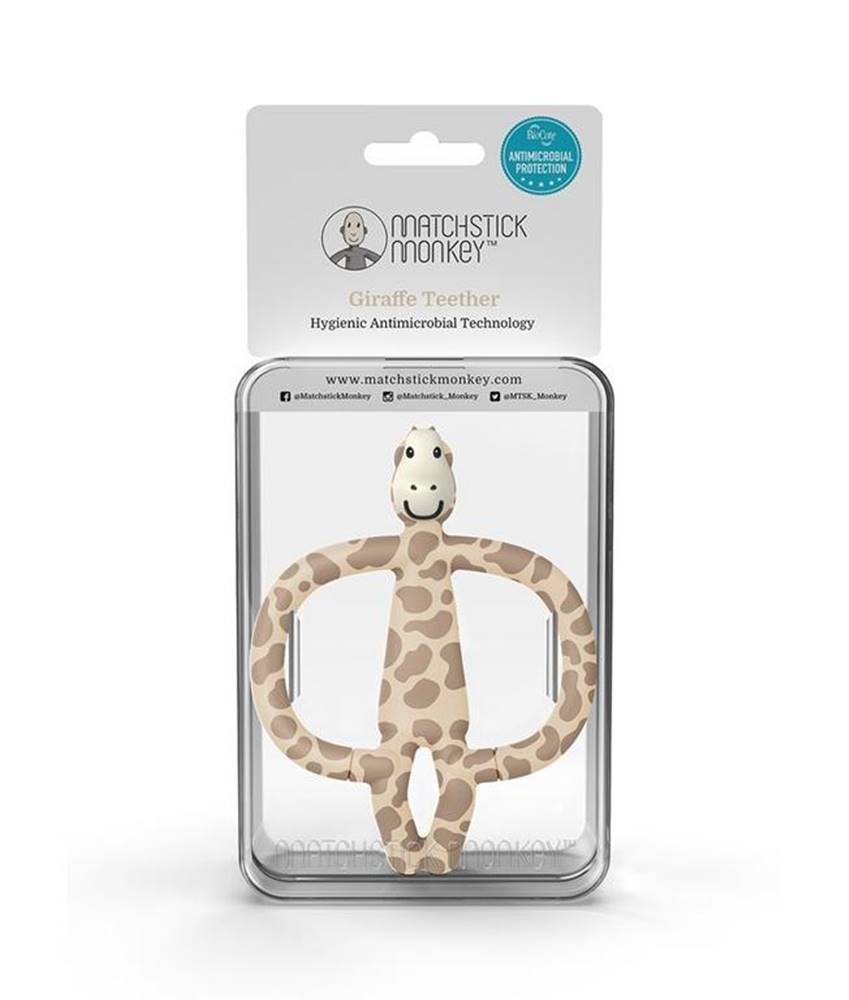 MATCHSTICK MONKEY Hryzátko a zubná kefka - MATCHSTICK MONKEY Giraffe Teether - Žirafa