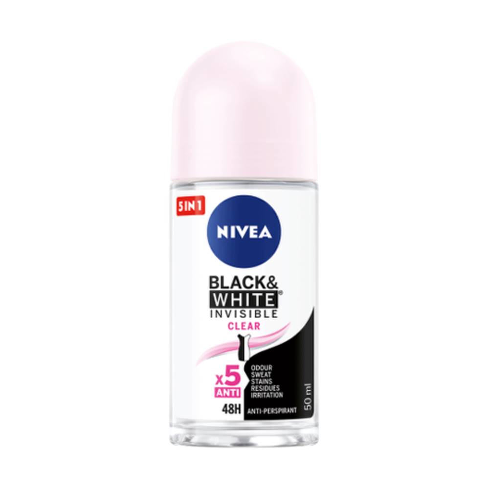 Nivea NIVEA Anti-perspirant black & white clear guľôčkový 50 ml