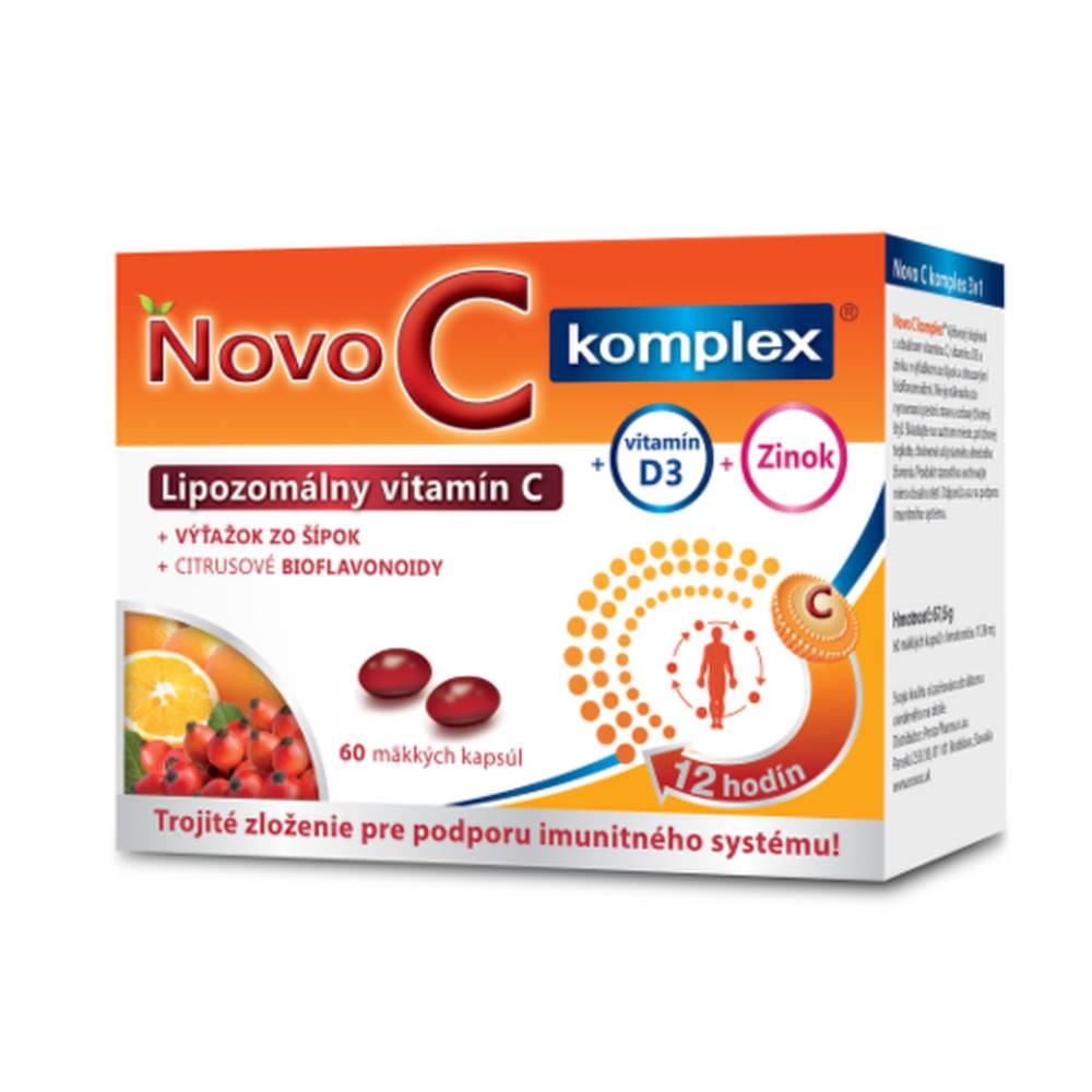 Novo C NOVO C Komplex lipozomálny vitamín C + vitamín D3 + zinok 60 kapsúl