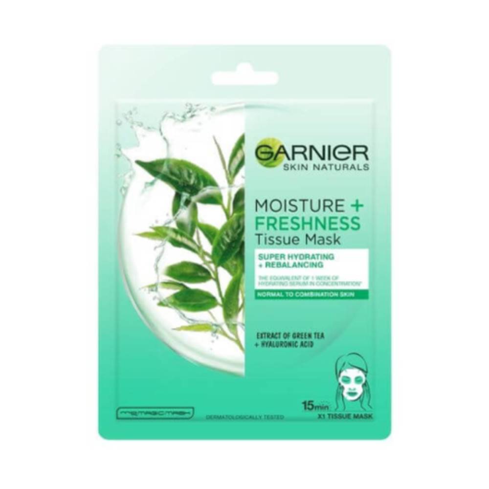 Garnier GARNIER Skin mask freshness zelený čaj čistiaca textilná pleťová maska 32 g