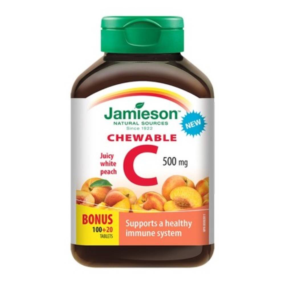 Jamieson JAMIESON Vitamín C 500 mg broskyňa 100 + 20 tabliet ZADARMO