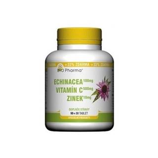BIO PHARMA Echinacea, vitamín C, zinok 90 + 30 tabliet ZADARMO
