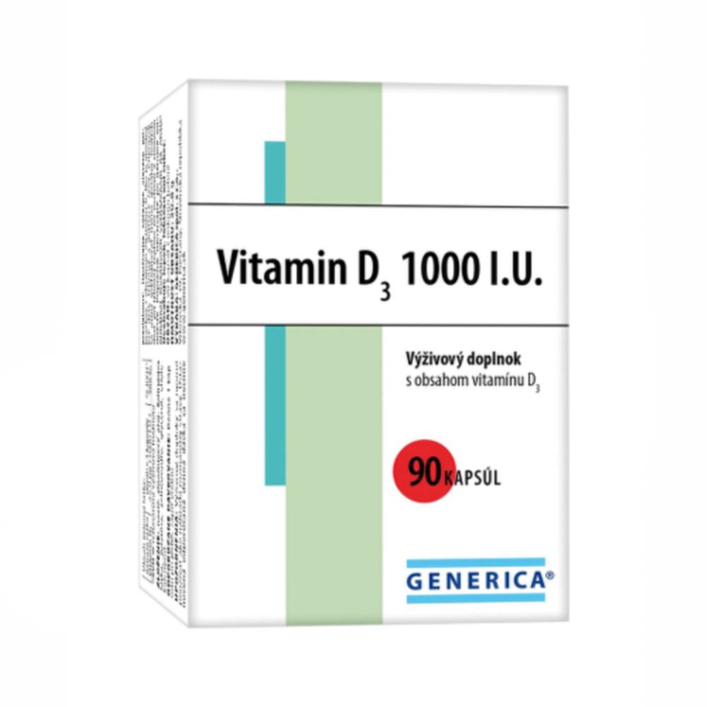 Generica GENERICA Vitamín D3 1000 I.U. 90 kapsúl