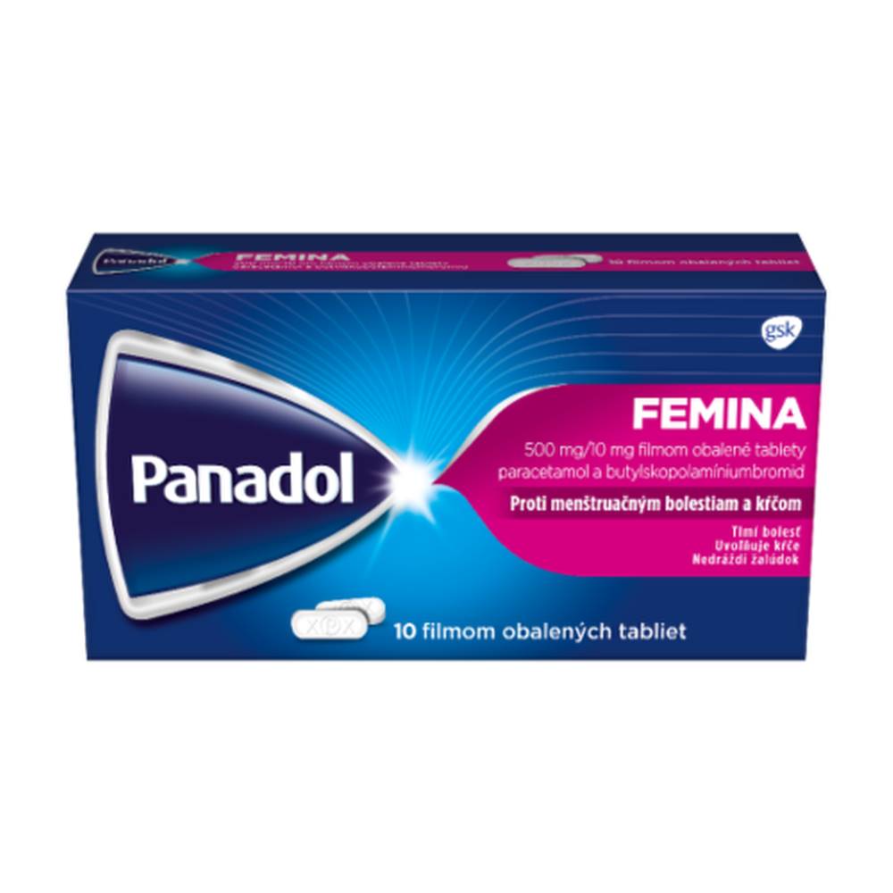 PANADOL PANADOL femina 500 mg / 10 mg 10 tabliet