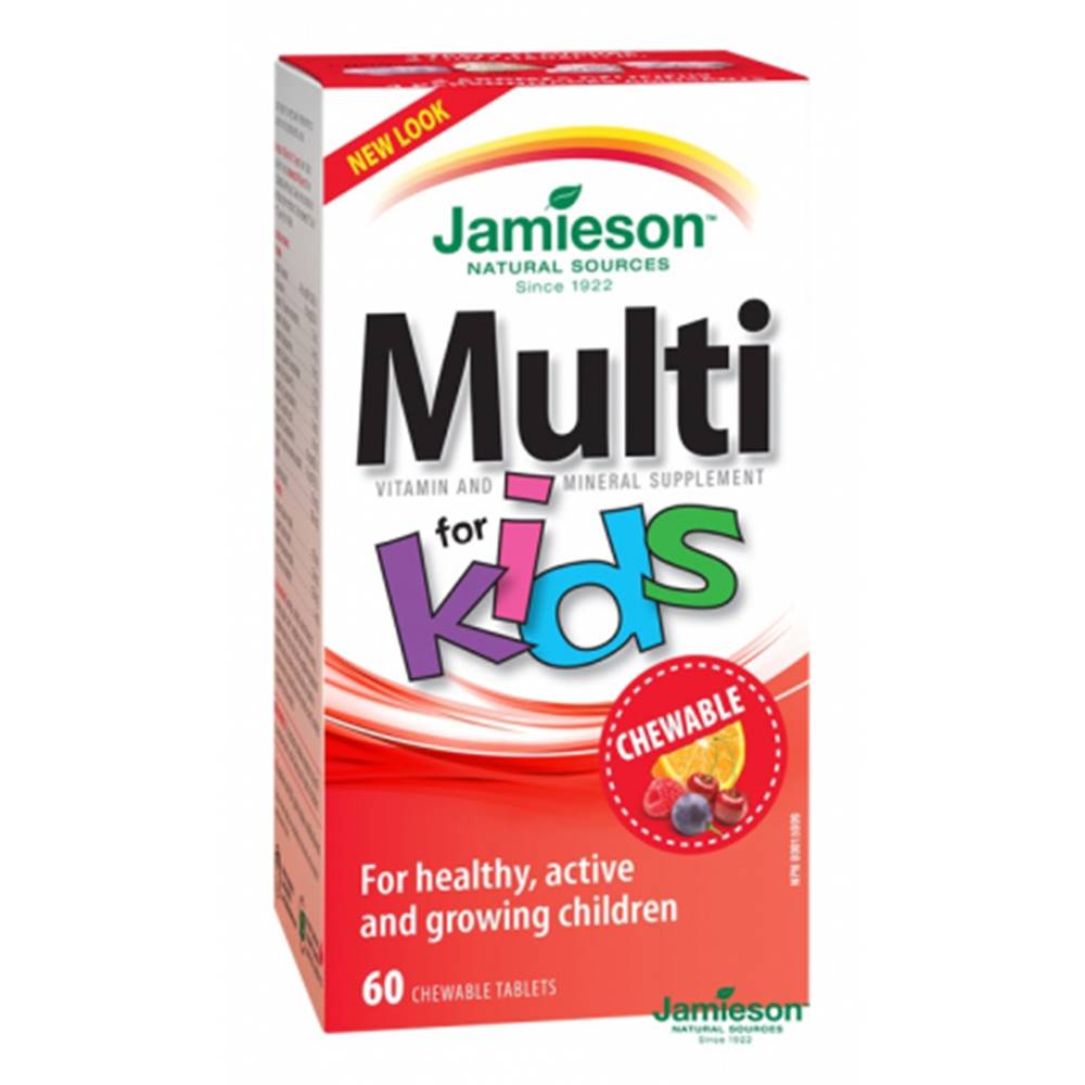 Jamieson Jamieson Multi Kids tablety na cmúľanie so železom 60tbl