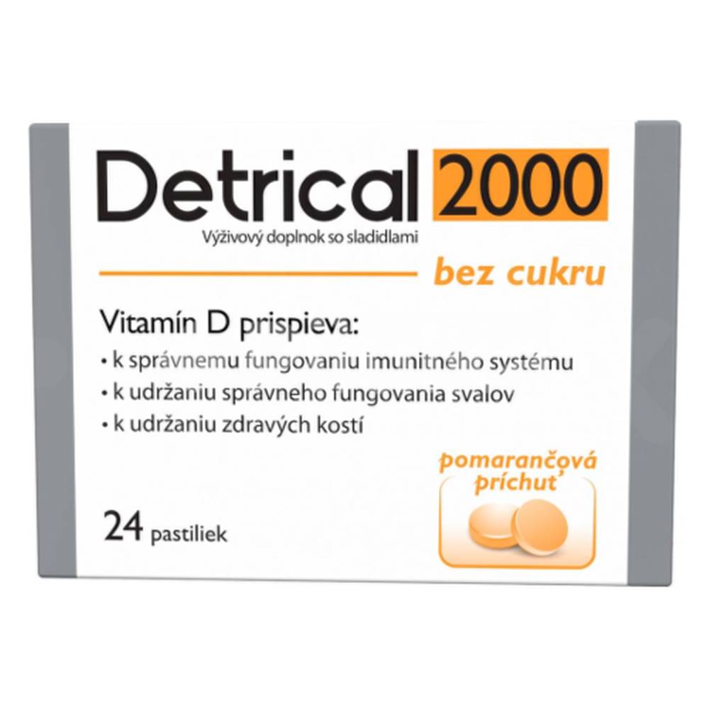 Detrical DETRICAL 2000 Vitamín D  s pomarančovou príchuťou 24 pastiliek