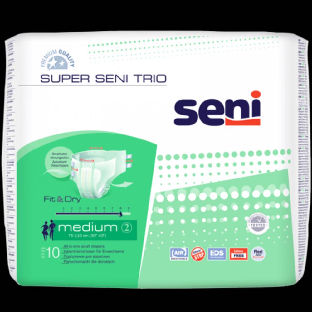 Seni SUPER SENI TRIO Medium plienkové nohavičky 10 kusov