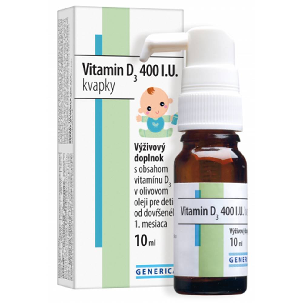 Generica Generica Vitamín D3 400 IU  kvapky 10 ml