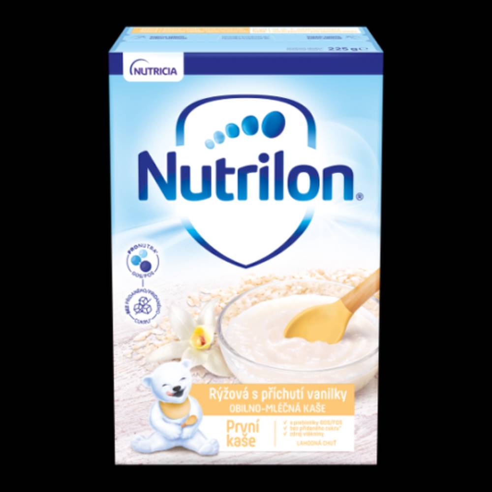 NUTRILON NUTRILON Obilno-mliečna prvá kaša ryžová s príchuťou vanilky 225 g