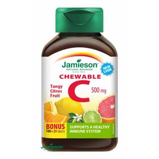 Jamieson Vitamín C 500 mg tablety na cmúľanie s príchuťou citrusového ovocia 100 + 20 tbl ZDARMA