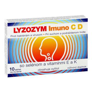 LYZOZYM Imuno C, D so selénom a vitamínmi E a K 10 živacích tabliet