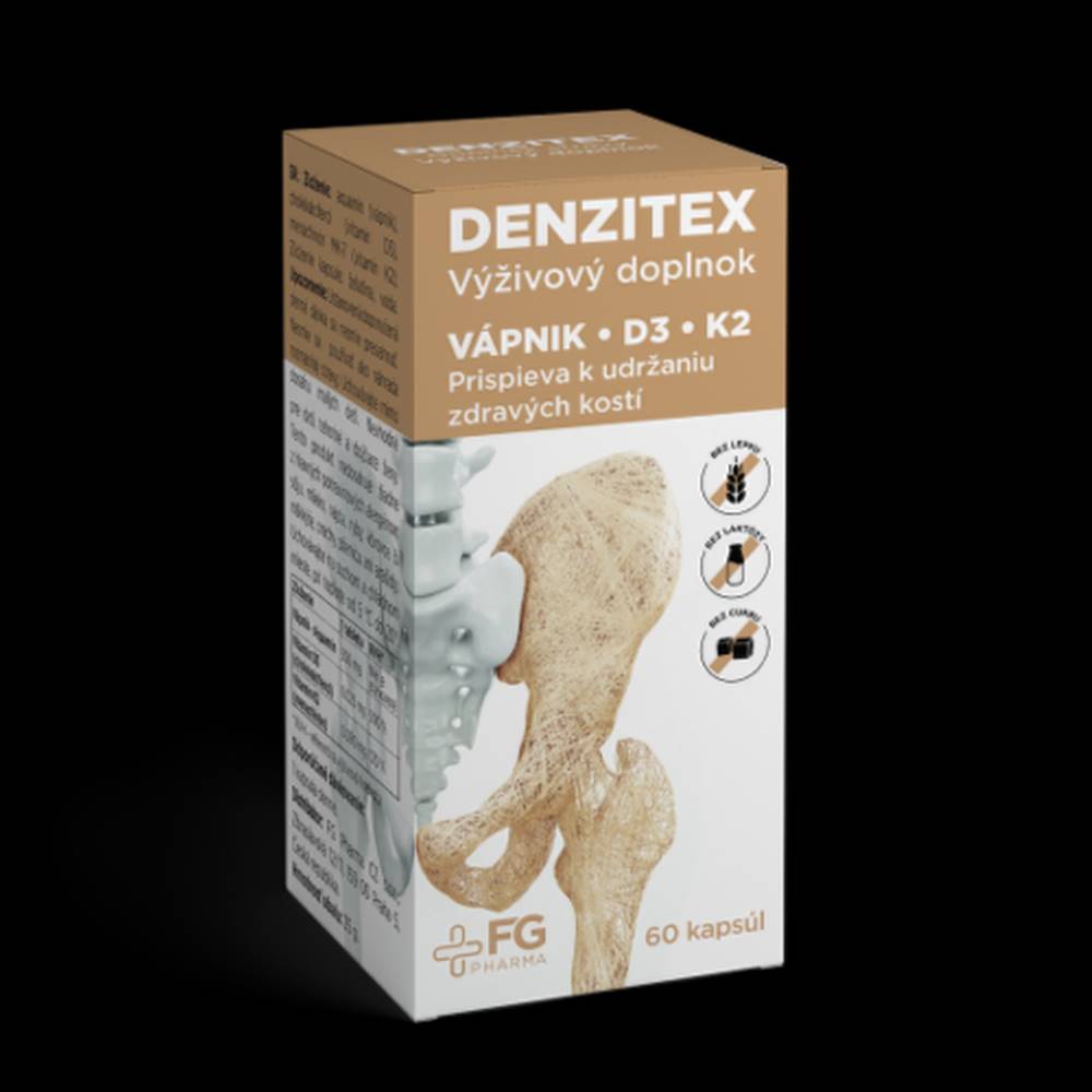Denzitex DENZITEX vápnik + D3 + K2 60 kapsúl