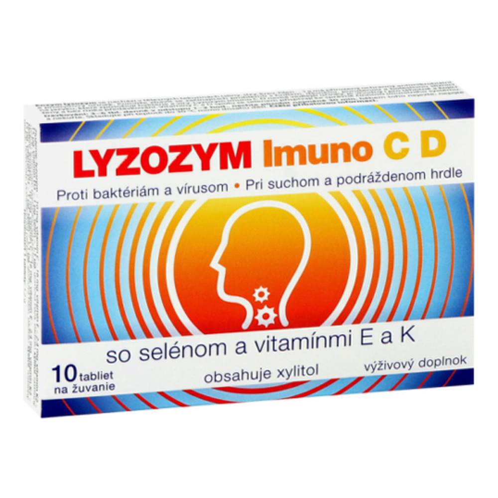 Lyzozym LYZOZYM Imuno C, D so selénom a vitamínmi E a K 10 živacích tabliet