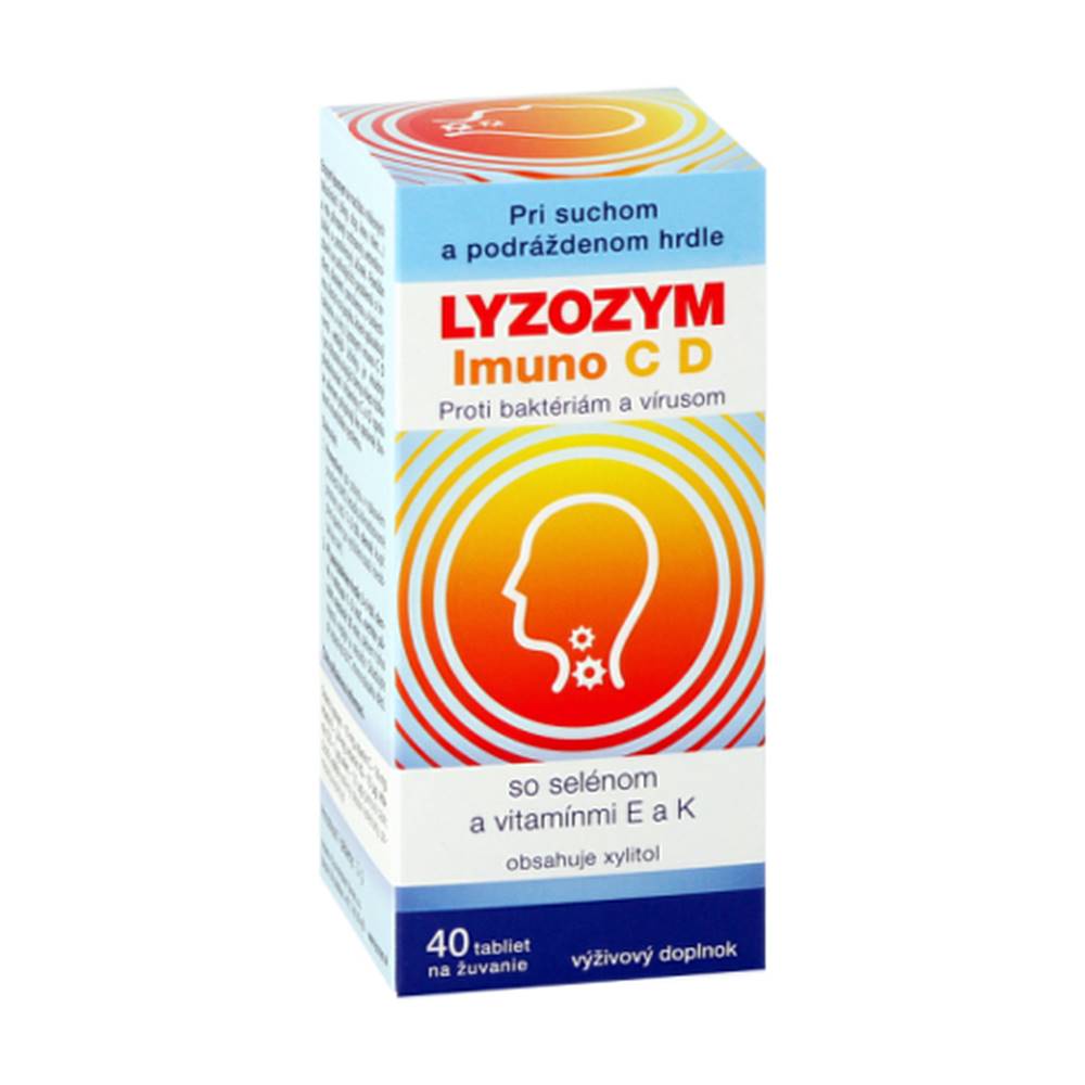 Lyzozym LYZOZYM Imuno C, D so selénom a vitamínmi E a K 40 žuvacích tabliet