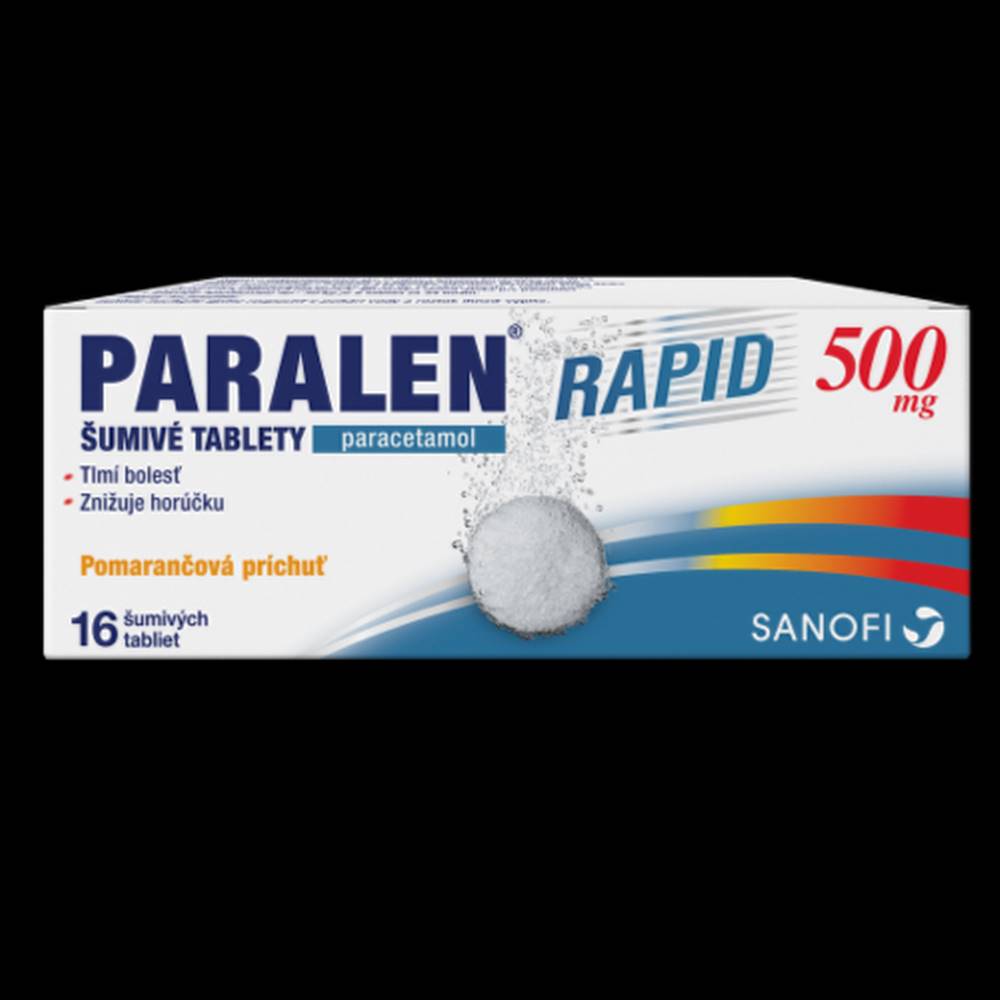 PARALEN PARALEN Rapid 500 mg pomarančová príchuť 16 šumivých tabliet