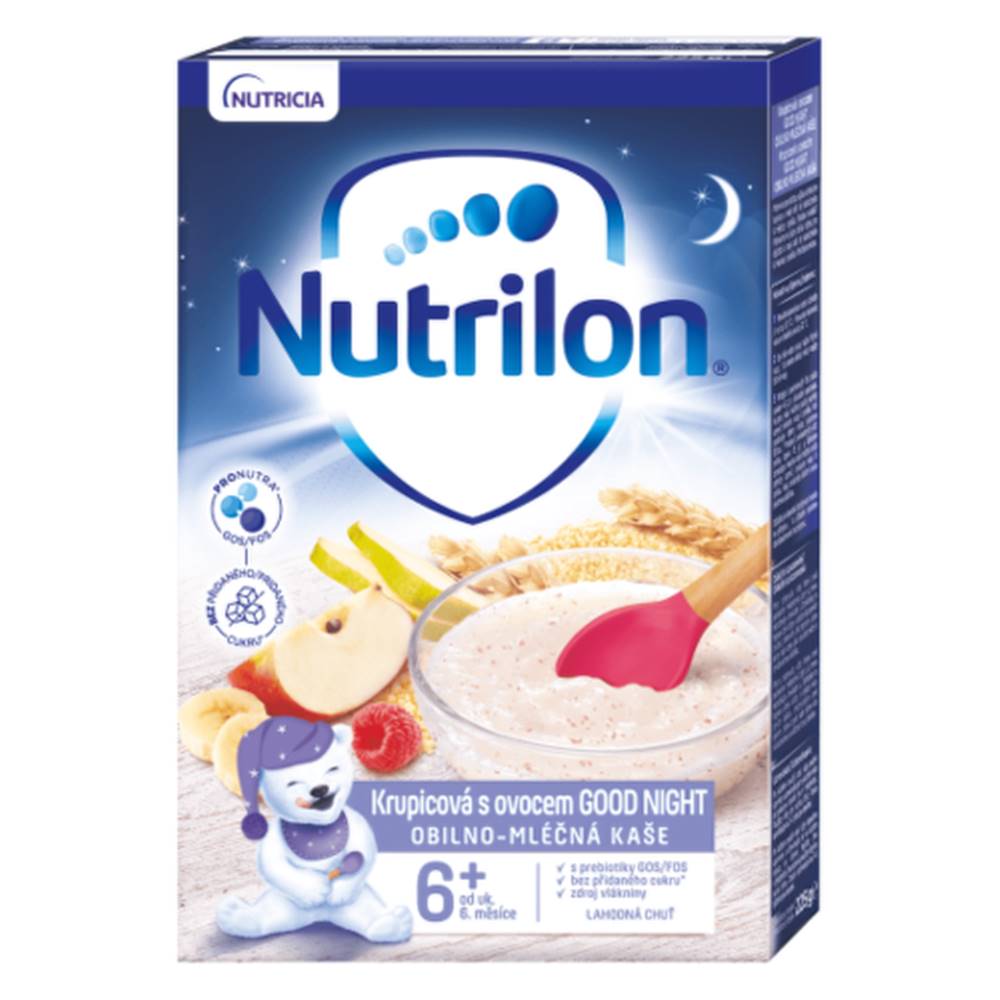 NUTRILON NUTRILON Obilno-mliečna kaša krupicová s ovocím GOOD NIGHT 225 g