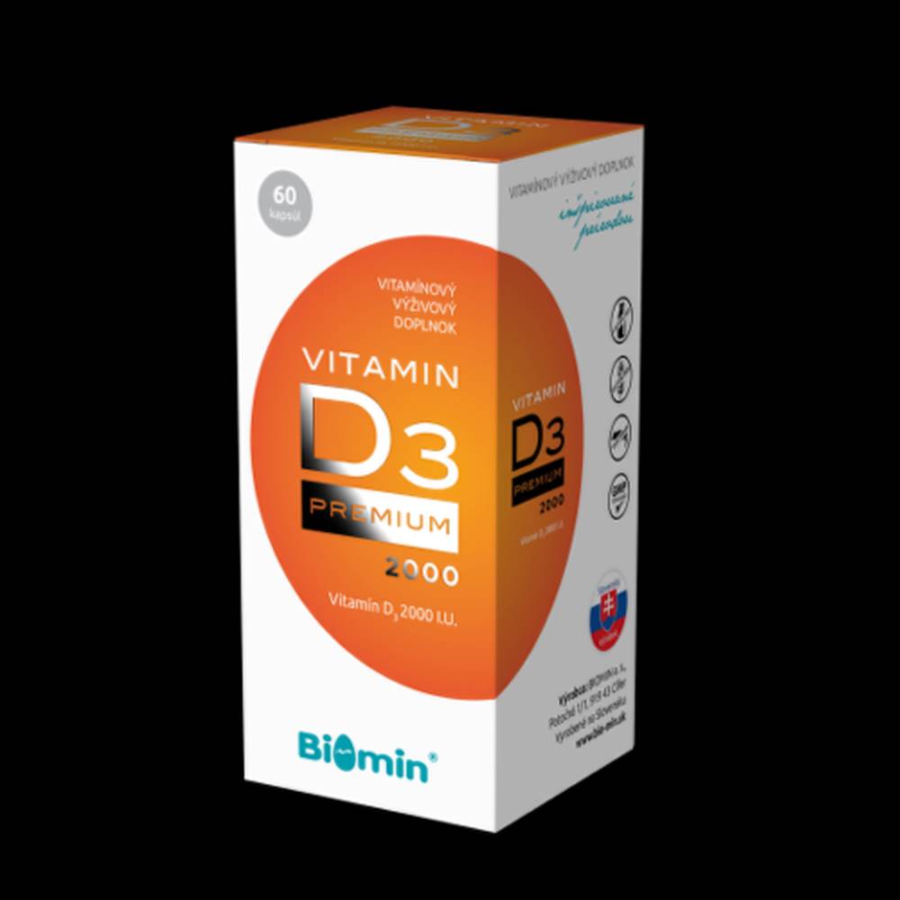 Biomin BIOMIN Vitamín D3 premium 2000 I.U. 60 kapsúl