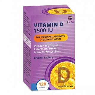TOZAX Vitamín D 1500 IU 120 žuvacích tabliet