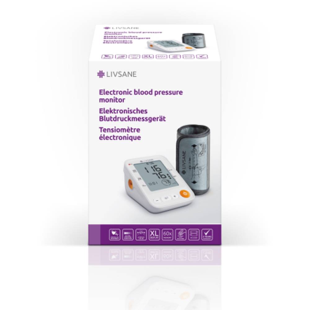 LIVSANE LIVSANE Elektronicky monitor krvneho tlaku tlakomer s manžetou na rameno 1 kus