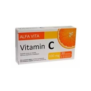 ALFA VITA Vitamín C 100 mg s príchuťou pomaranča 30 cmúľacích tabliet