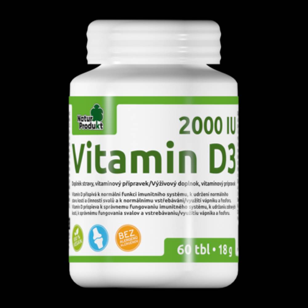 Natur Products NATURPRODUKT Vitamín D 2000 IU 60 tabliet