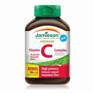 JAMIESON Vitamín C premium 600 mg s bioflavonoidmi 100 + 20 kapsúl ZADARMO
