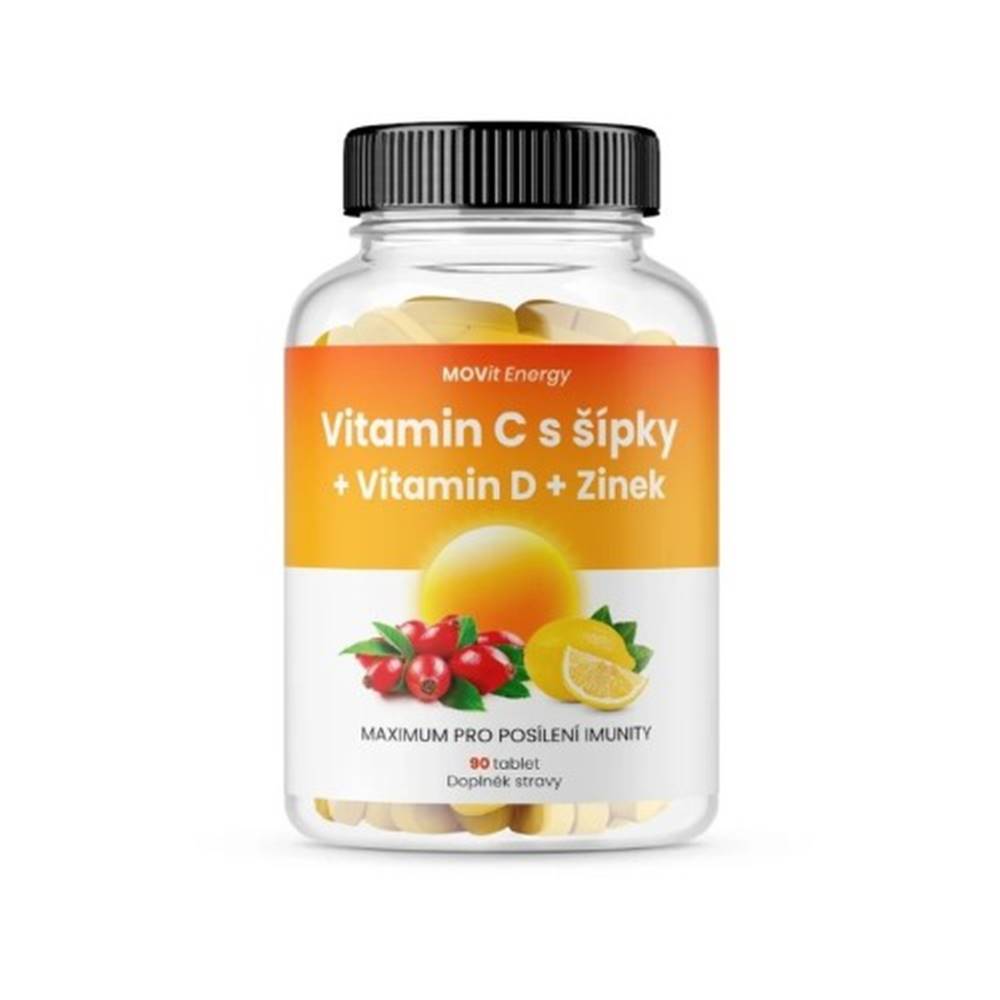 MOVit MOVit Vitamín C 1200 mg so šípkami + D + zinok 90 tabliet