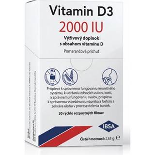 IBSA Vitamin D3 2000 IU s pomarančovou príchuťou, 30 ks