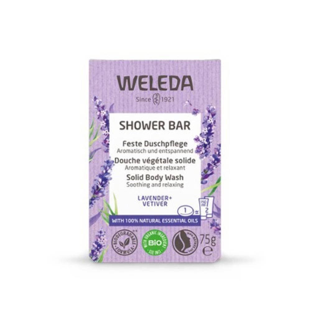 Weleda WELEDA Shower bar bylinkové mydlo levanduľa + vetiver 75 g