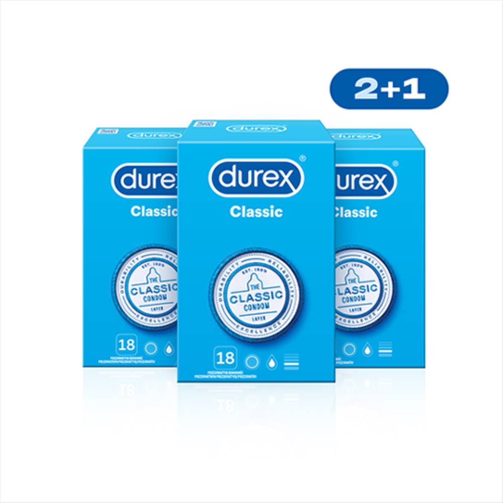 DUREX DUREX Classic kondóm 2+1 54 ks