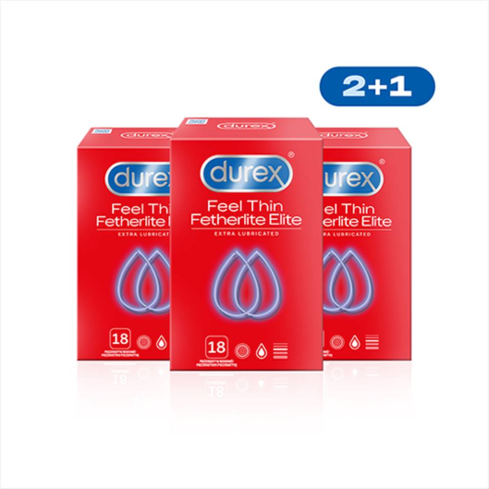 DUREX DUREX Feel thin extra lubricated kondóm 2+1 54 ks