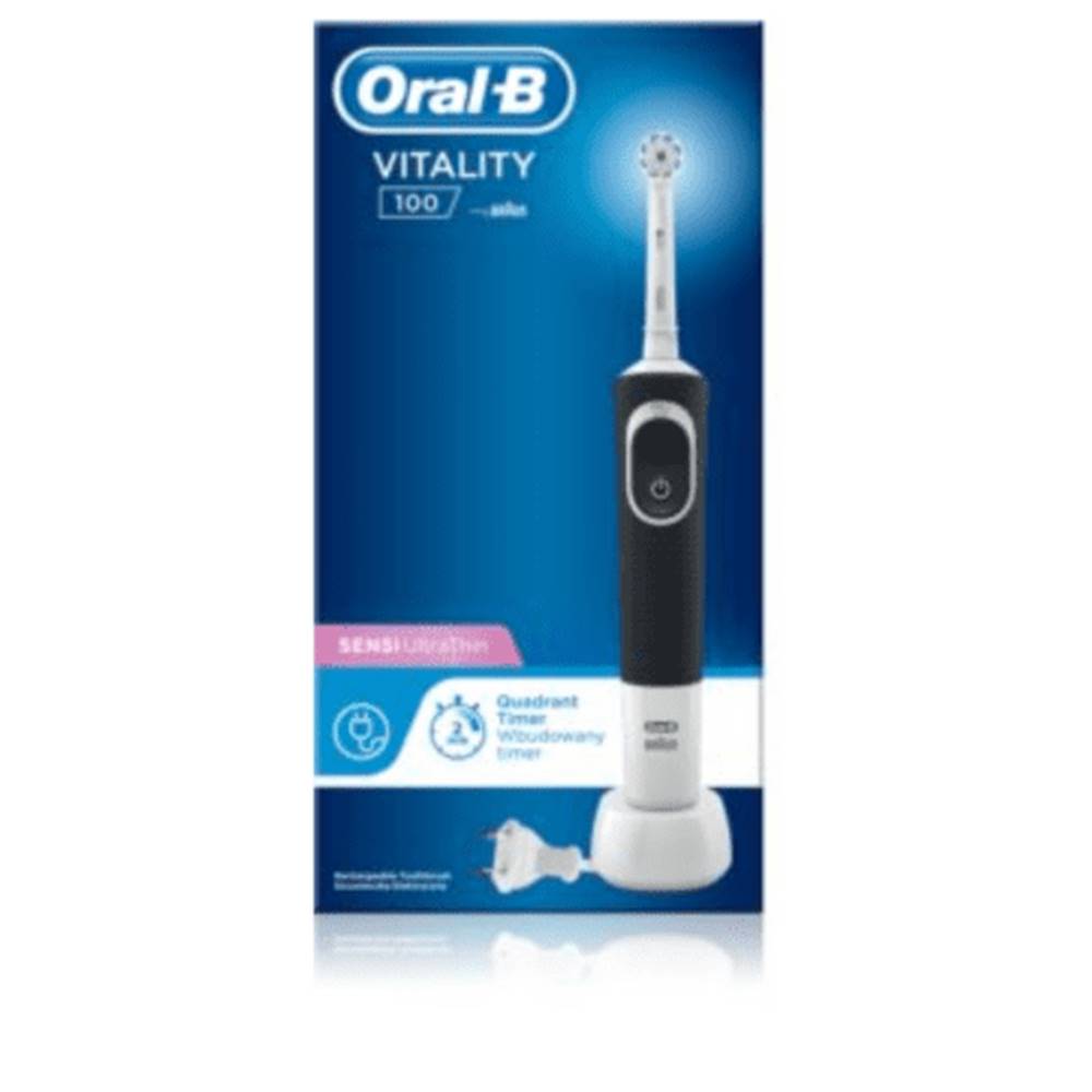 Oral-B Oral-B Vitality 100 sensi ultra thin black elektrická zubná kefka 1 ks