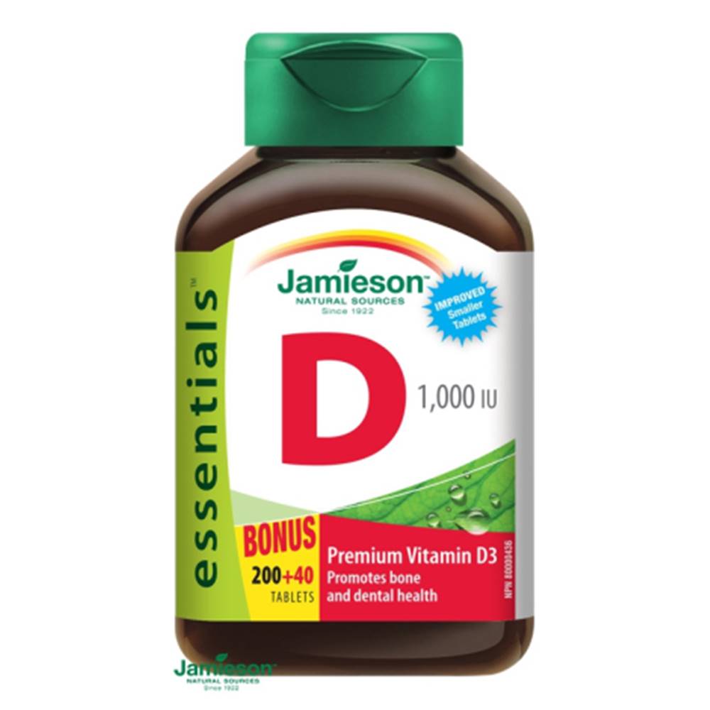 Jamieson Jamieson Vitamín D3 1000 IU 200 + 40 tbl ZDARMA