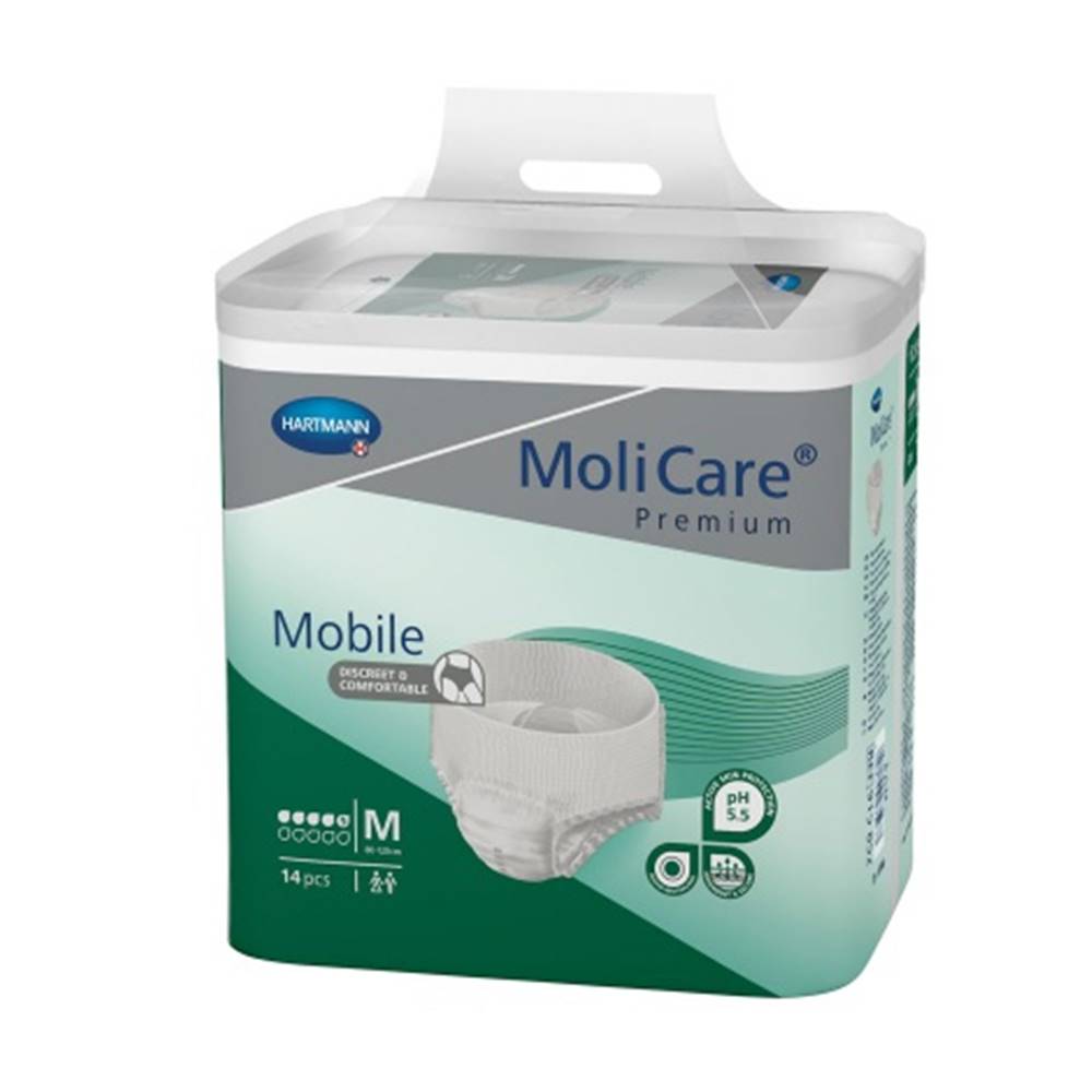  MoliCare Premium Mobile 5 kvapiek M plienkové nohavičky naťahovacie 14 ks