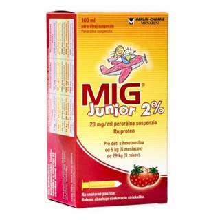 MIG Junior 2% perorálna suspenzia (sirup) pre deti 100 ml