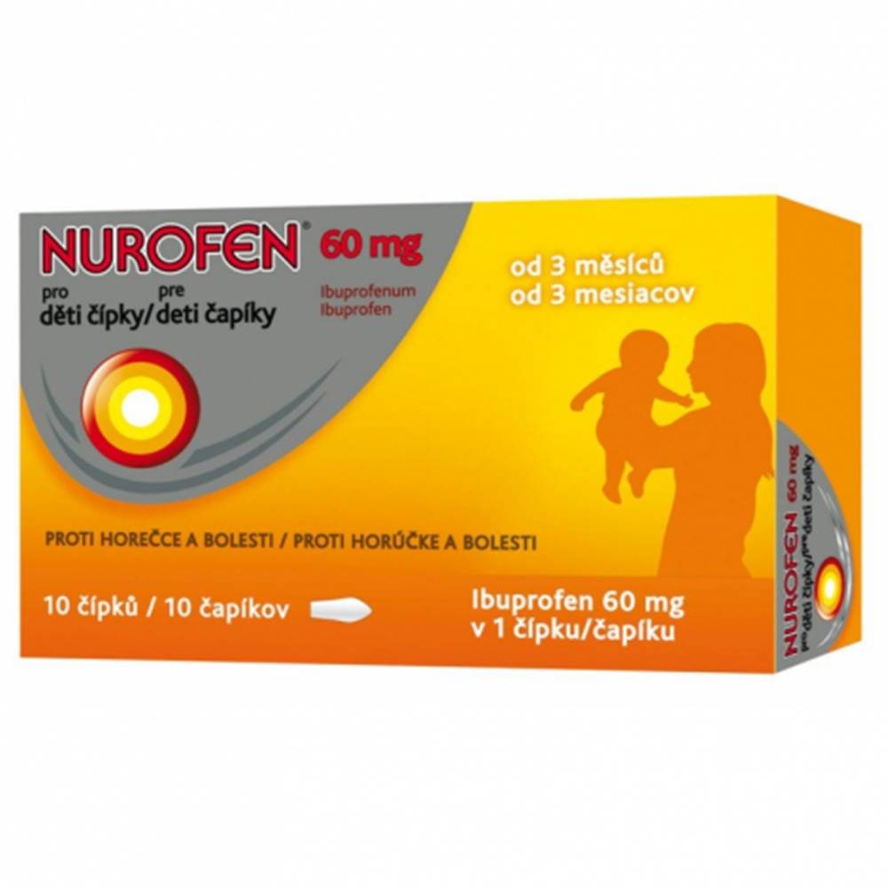  Nurofen pre deti čapíky 60 mg 10 čapíkov