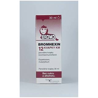 Bromhexin 12 kvapky KM 30 ml