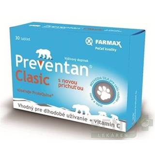 FARMAX Preventan clasic s novou príchuťou a vitamínom C 30 tabliet
