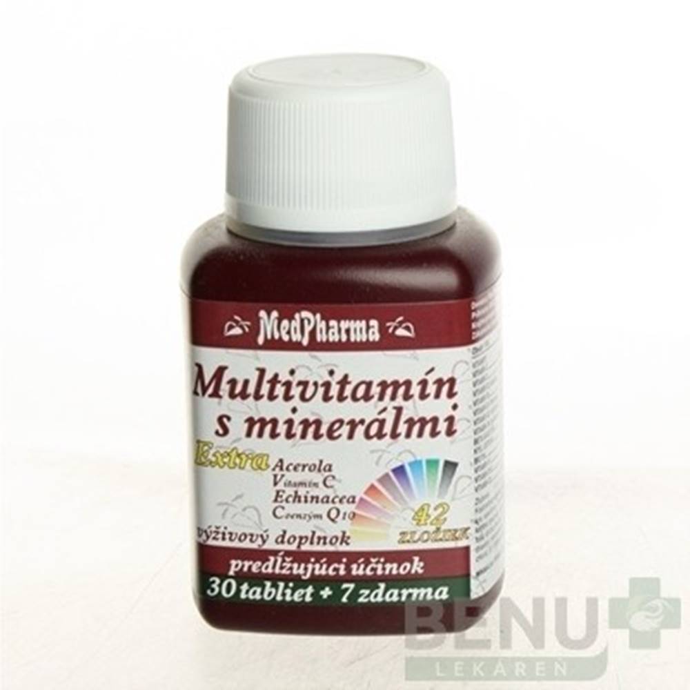 Medpharma MEDPHARMA Multivitamín s minerálmi extra 42 zložiek 30 + 7 tabliet ZADARMO