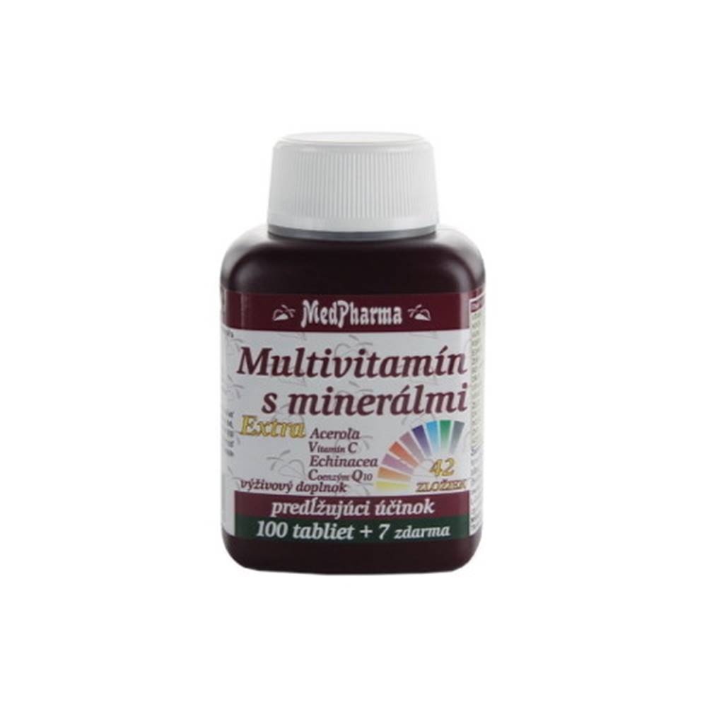 Medpharma MEDPHARMA Multivitamín s minerálmi 42 zložiek + extra C, Q10 100 + 7 tabliet ZADARMO
