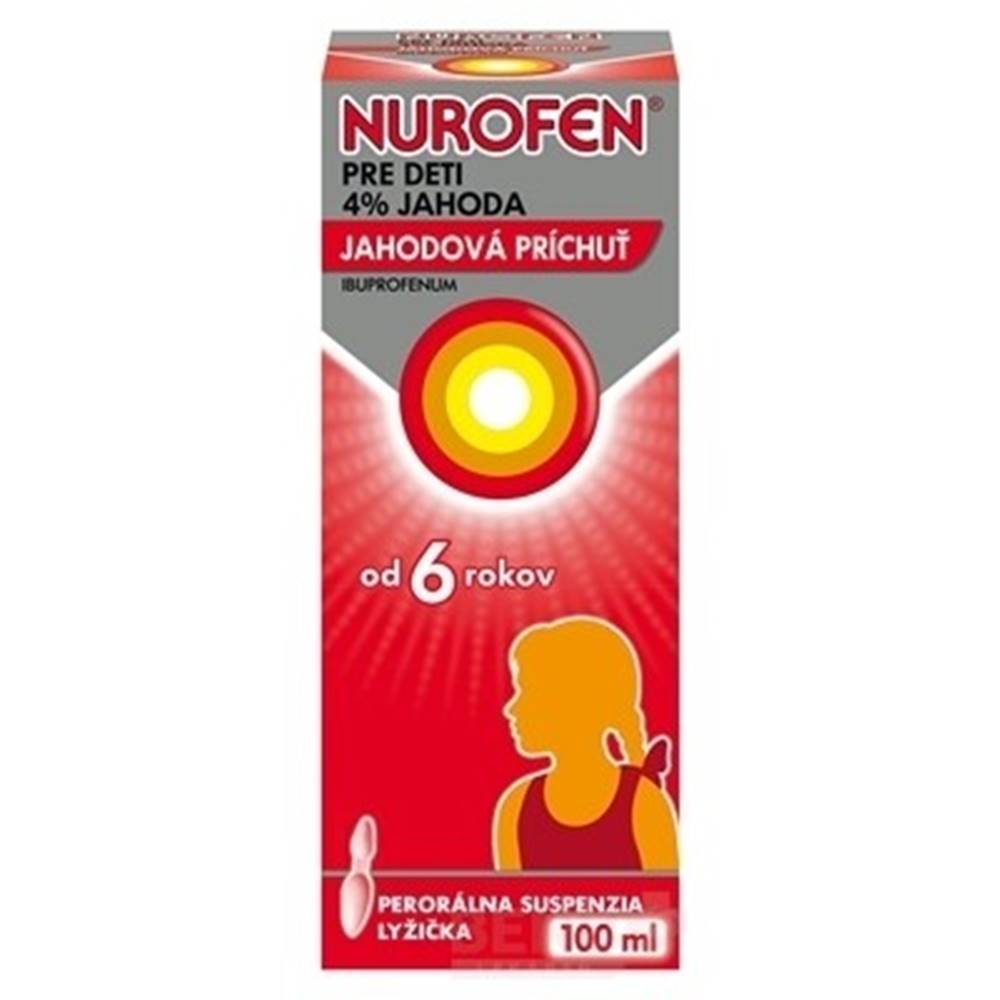 NUROFEN NUROFEN Sirup pre deti 4% s príchuťou jahoda 100 ml