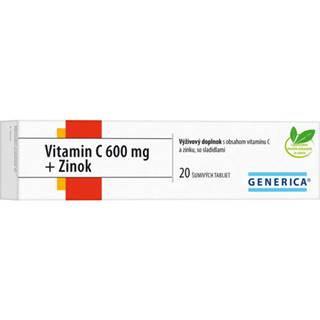 GENERICA Vitamín C 600 mg + zinok 20 šumivých tabliet