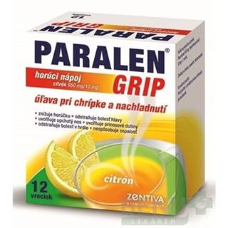 PARALEN GRIP horúci nápoj citrón 650 mg/10 mg 12 vreciek