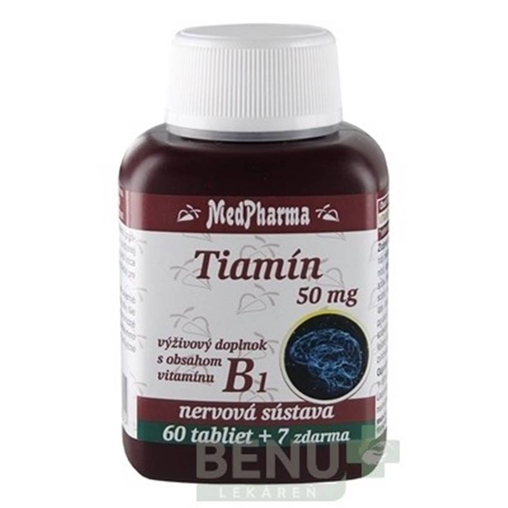 Medpharma MEDPHARMA Tiamín 50 mg + vitamín B1 60 + 7  tabliet ZADARMO