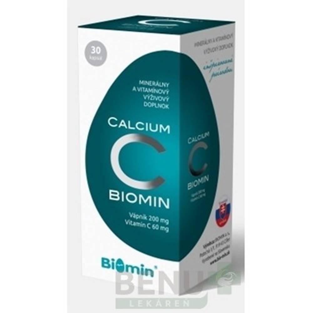 Biomin BIOMIN Calcium s vitamínom C 30 kapsúl