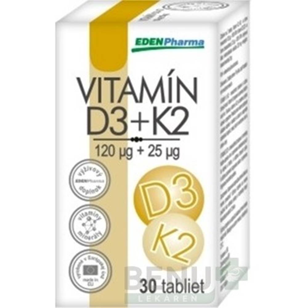 Edenpharma EDENPHARMA Vitamín D3 + K2 30 tabliet