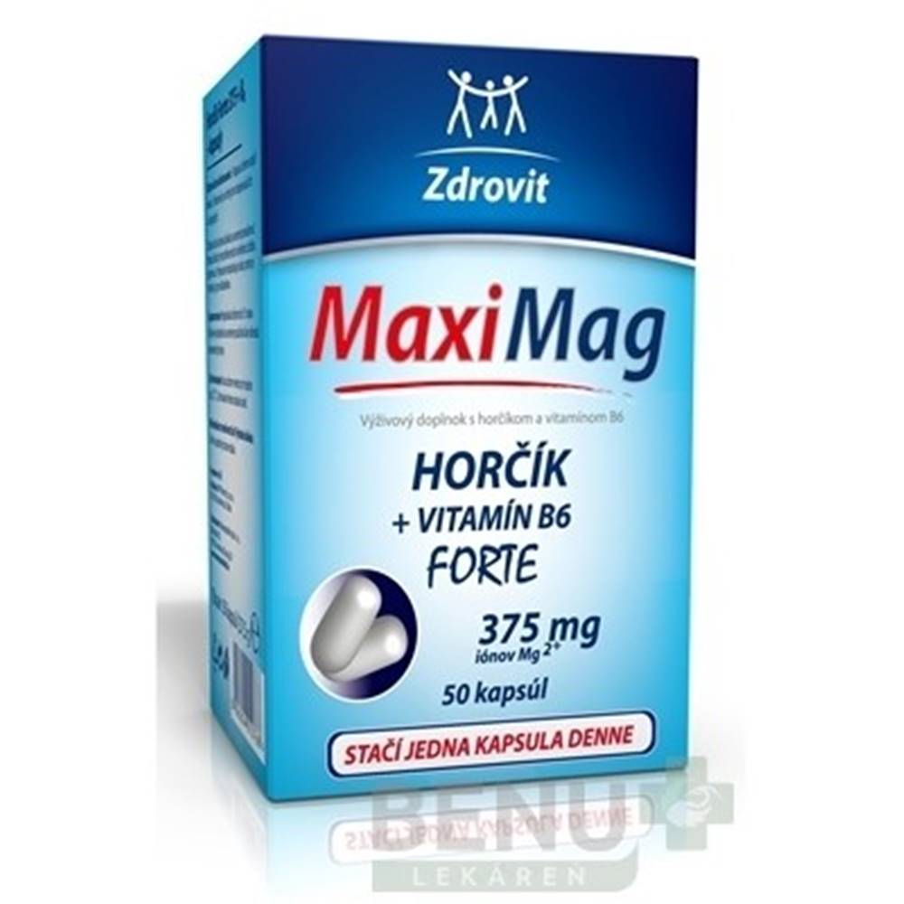 Zdrovit ZDROJIT MaxiMag horčík forte (375 mg) + vitamín B6 50 kapsúl